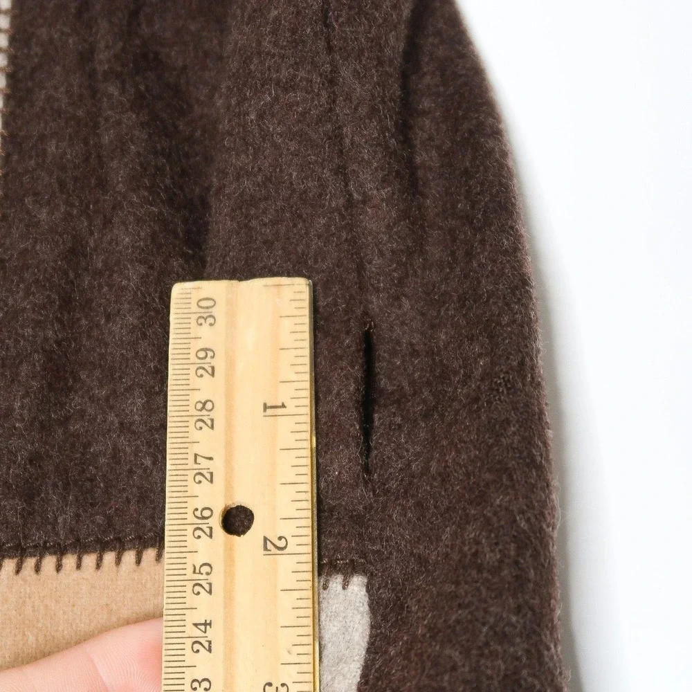 The Limited Womens Skirt 8 Wool Brown Tan Pencil‎ Patchwork Academia 90s Gilmore